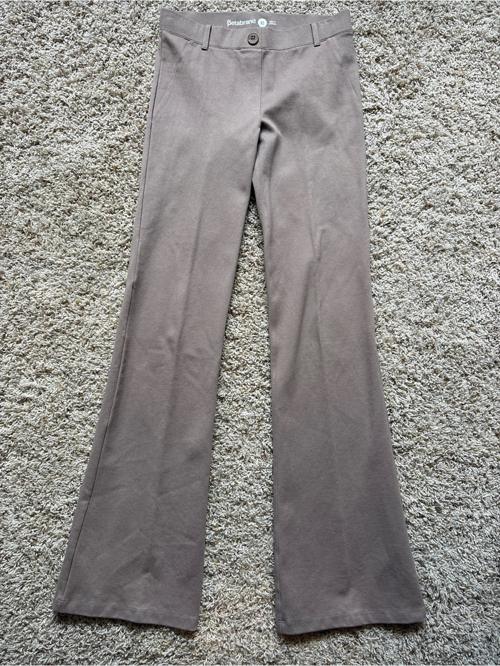 BETABRAND Women’s Bootcut Yoga Pants Khaki Tan Size XS W0104-TKA
